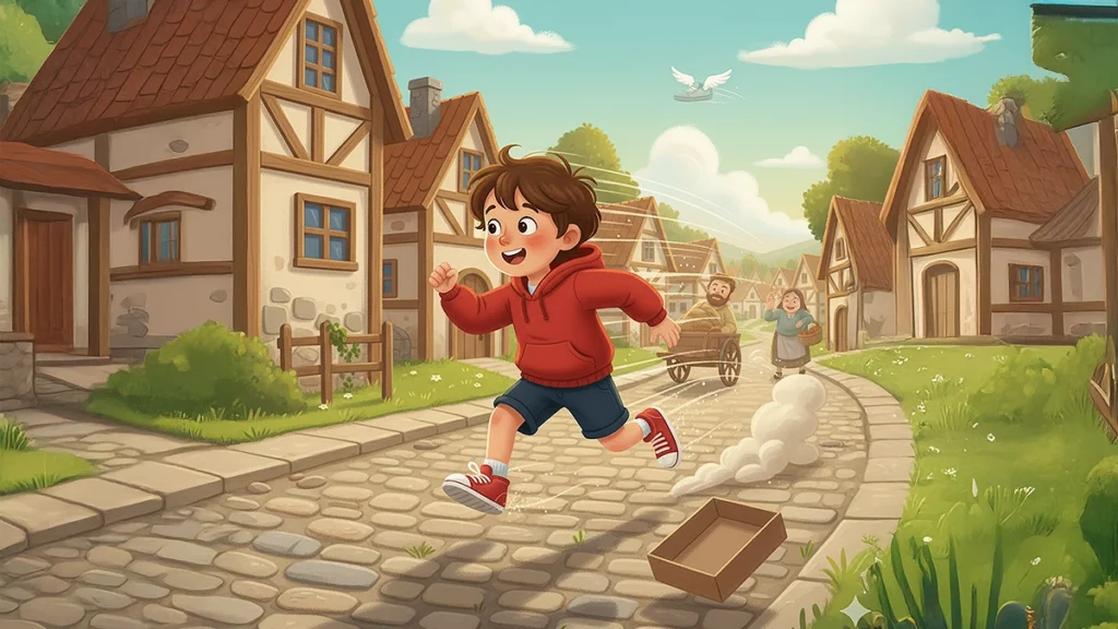 Maviş sihirli ayakkabılar ile koşuyor